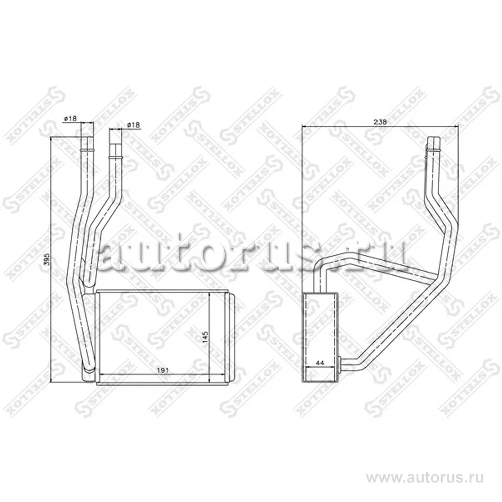 Радиатор печки Ford Fiesta/ Fusion all 01> STELLOX 10-35132-SX