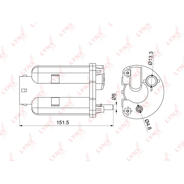 Фильтр топливный погружной HYUNDAI Sonata(NF) 2.0-3.3 05> LYNXauto LF-1074M