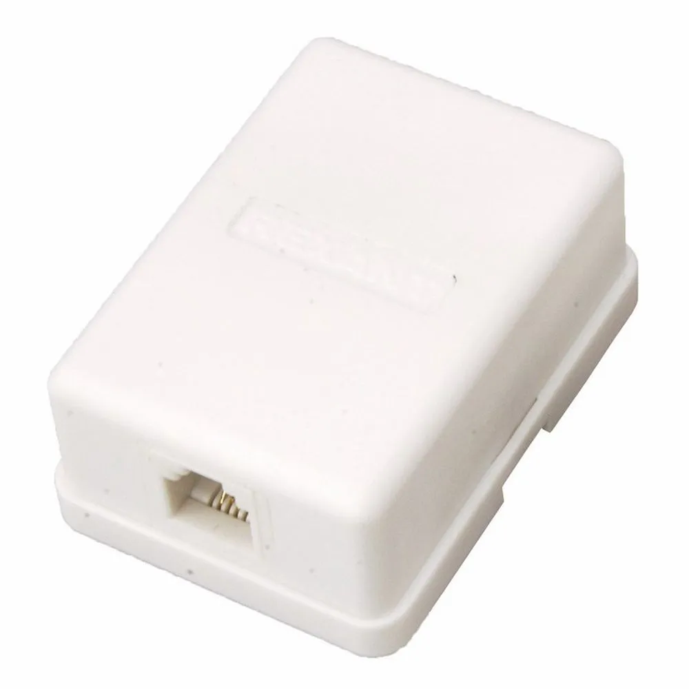 Розетка телефонная внешняя, 1 порт RJ-11(6P-2C), категория 3 (50 шт./уп.) PROconnect 03-0001-4