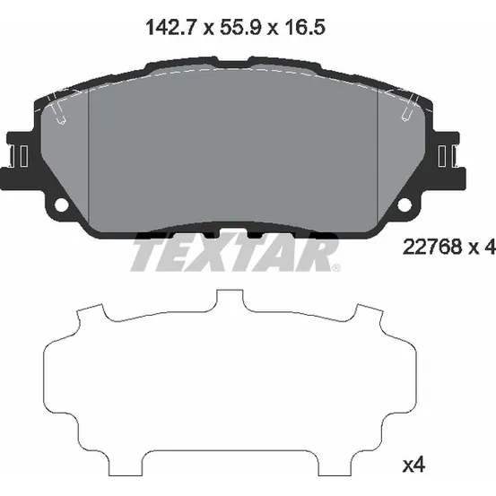 Колодки передние TOYOTA Avalon/Camry V70/Rav4 V / LEXUS ES/UX 18-> TEXTAR 2276801