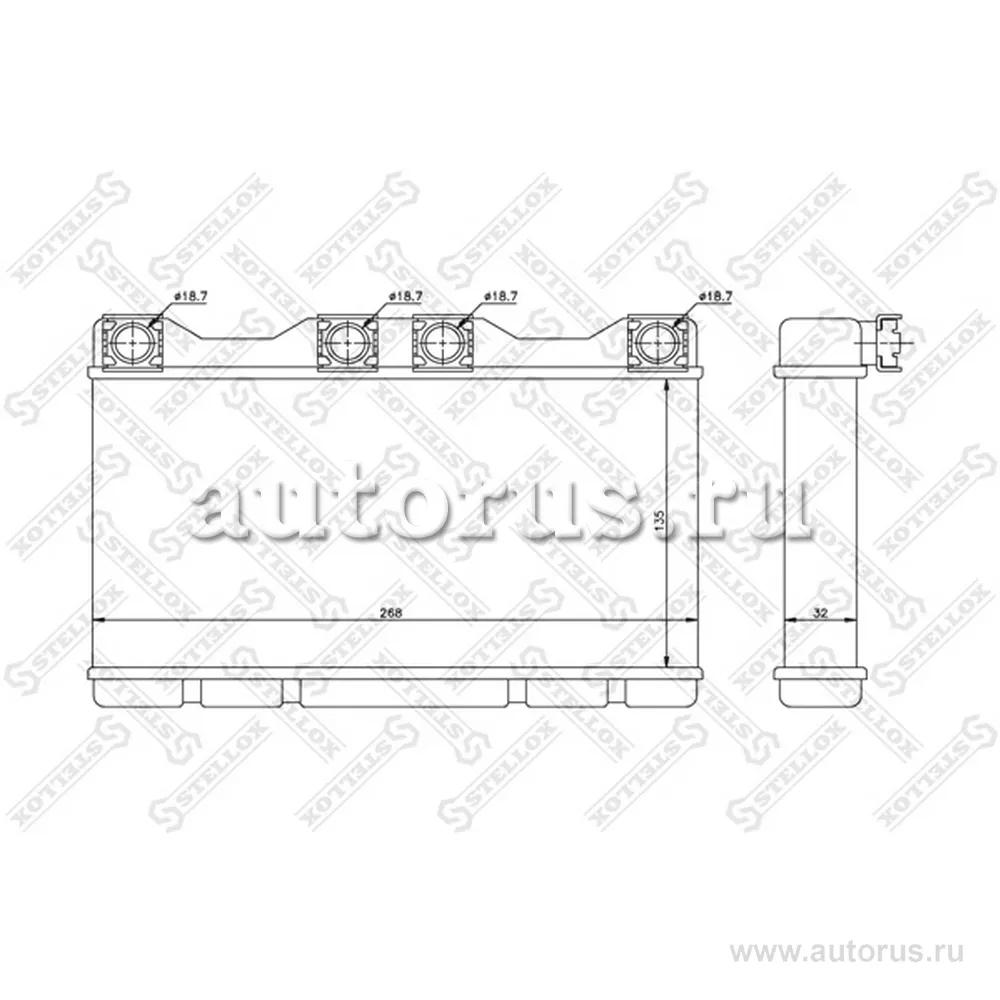 Радиатор печки BMW E38 all 94-01 STELLOX 10-35068-SX