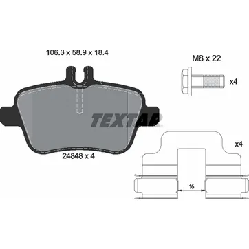 Колодки дисковые задние! MB SLK R172 2.0-3.5 11> TEXTAR 2484803