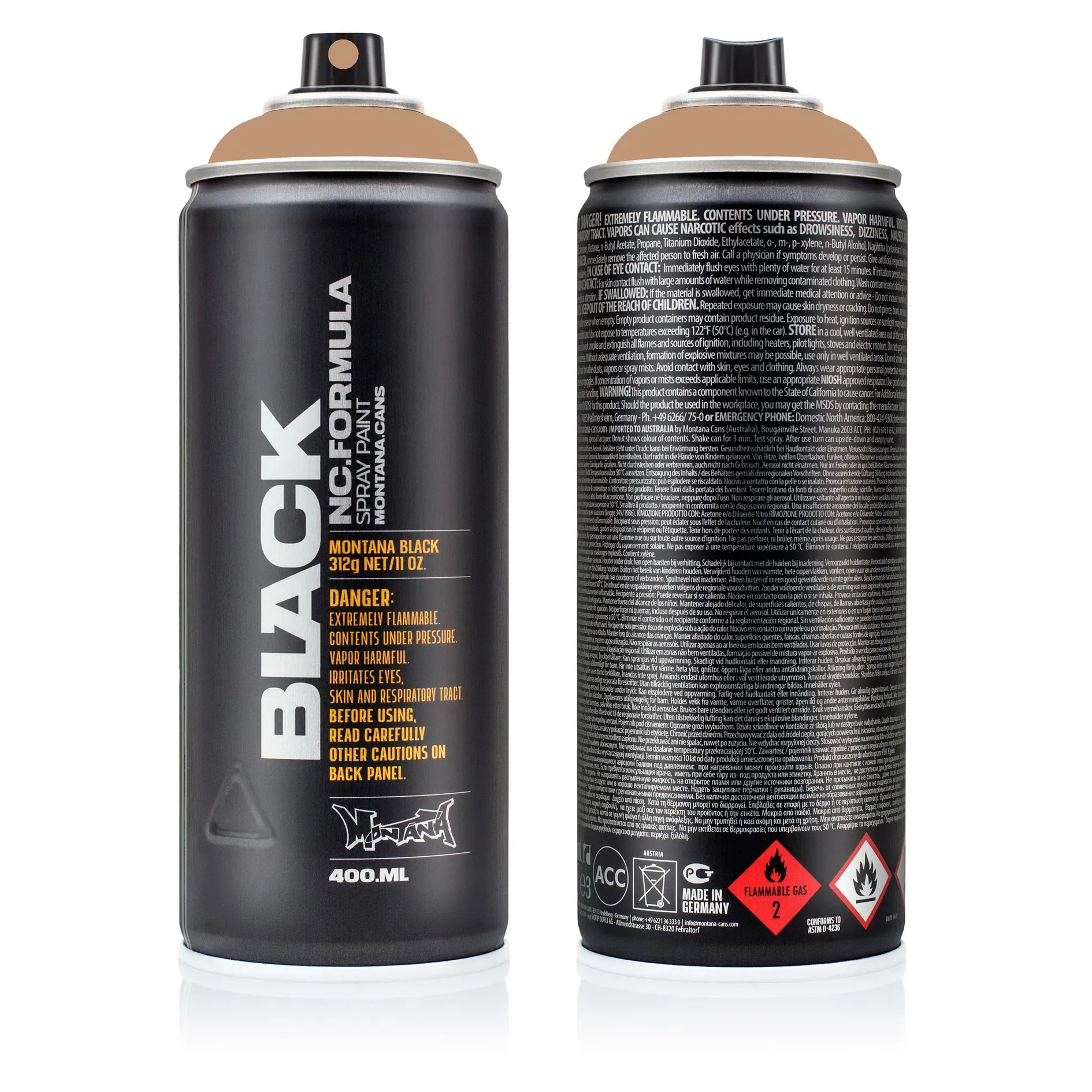 MONTANA Краска BLACK крем-кофе 0,4л MONTANA CANS 8040 BLK
