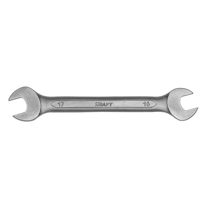 Ключ рожковый 16*17мм (Cr-V; хол. штамп, холдер) KRAFT KT700530