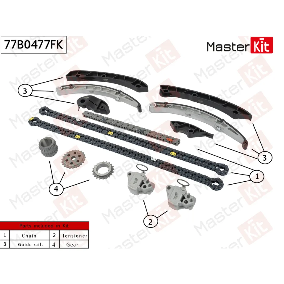 Комплект цепи ГРМ JAGUAR/ LAND ROVER 508PS MASTERKIT 77B0477FK