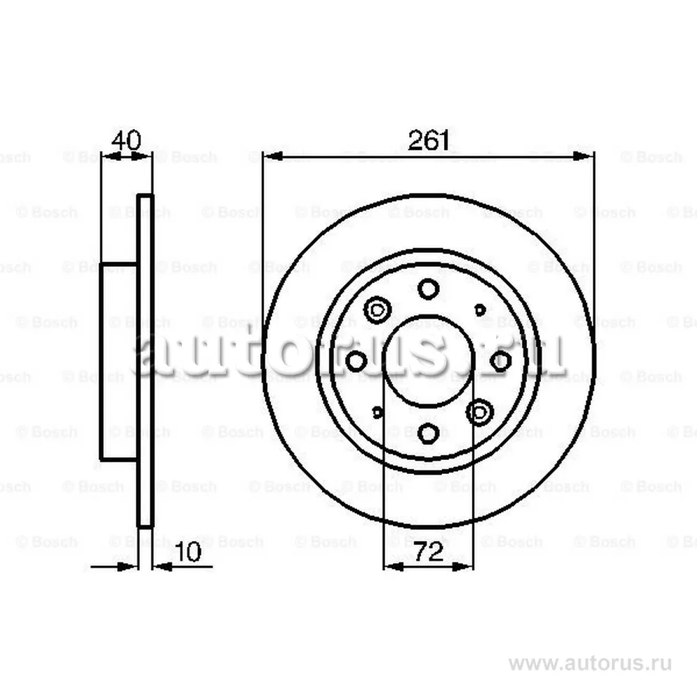 Диск тормозной BOSCH 0986479018