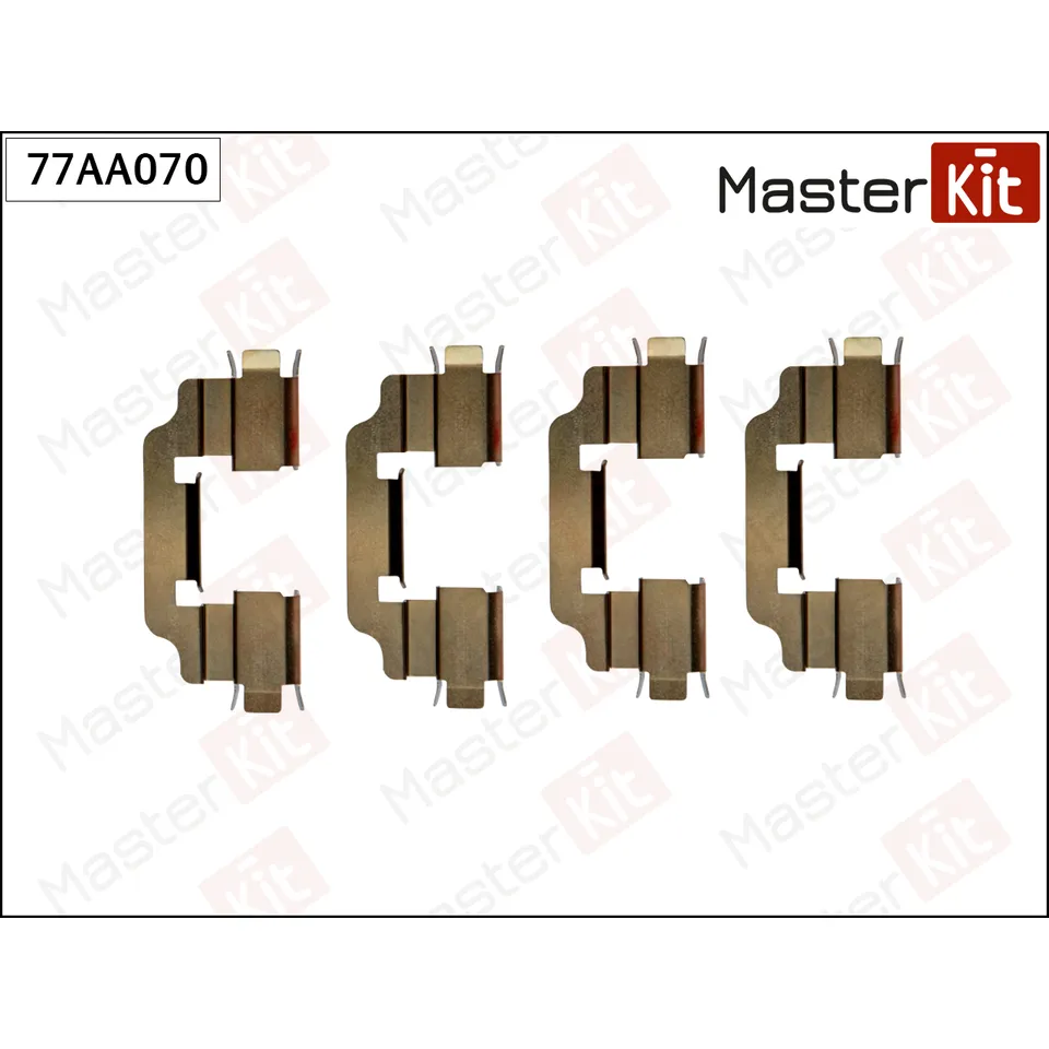 Комплект установочный тормозных колодок Mercedes-Benz VANEO (414) 2002 - 2005 MASTERKIT 77AA070
