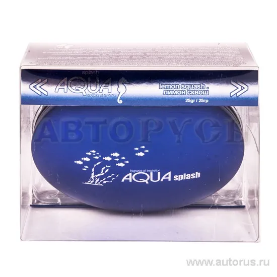 Ароматизатор AQUA BLUE (Голубая вода)(splash) гелевый футляр плоский лимонный сквош FKVJP AS-62