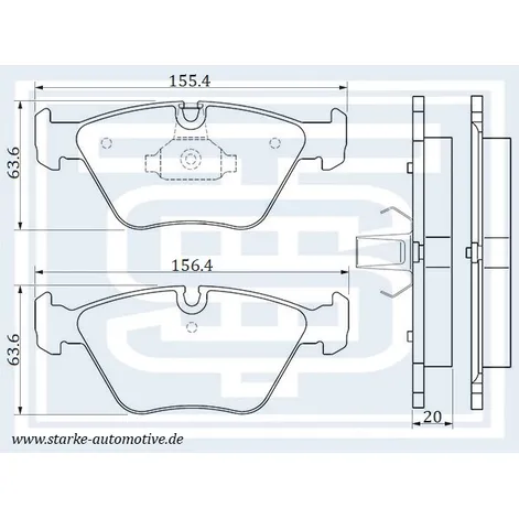 Колодки тормозные BMW X-3 (E83) передние STARKE 171743