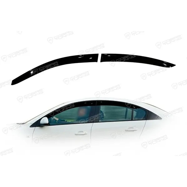 Дефлектора на окна Chevrolet Cruze Sd 2009-2012, 2012EuroStandard деф.окон Cobra Tuning CE30509