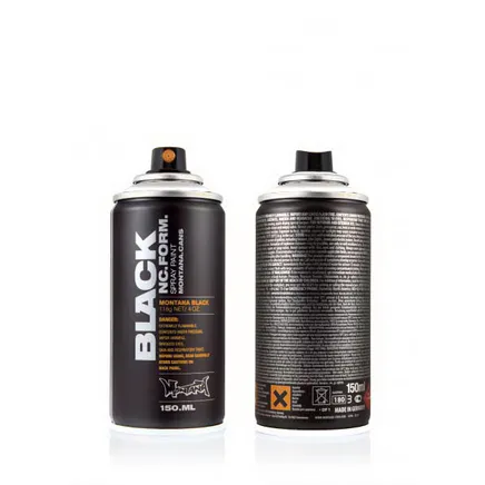 Краска BLACK серебро MONTANA CANS Outline silver BLK-150