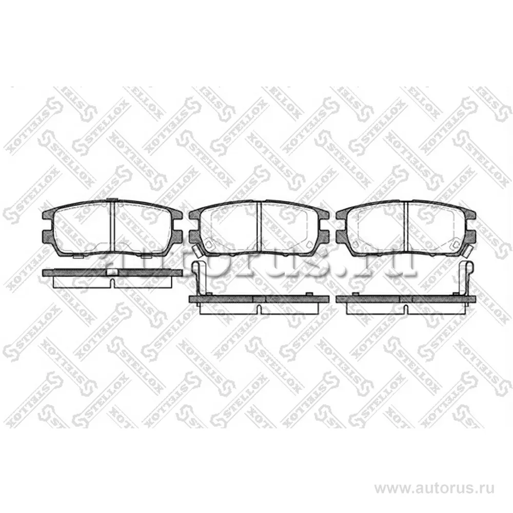 Колодки дисковые з. с антискр. пл. Mitsubishi Pajero 2.4-2.8TD 90- STELLOX 416 002B-SX