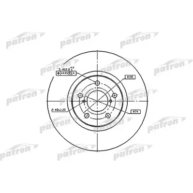 Диск тормозной передний SUBARU: FORESTER 97-02, IMPREZA 94-00, IMPR PATRON PBD1437