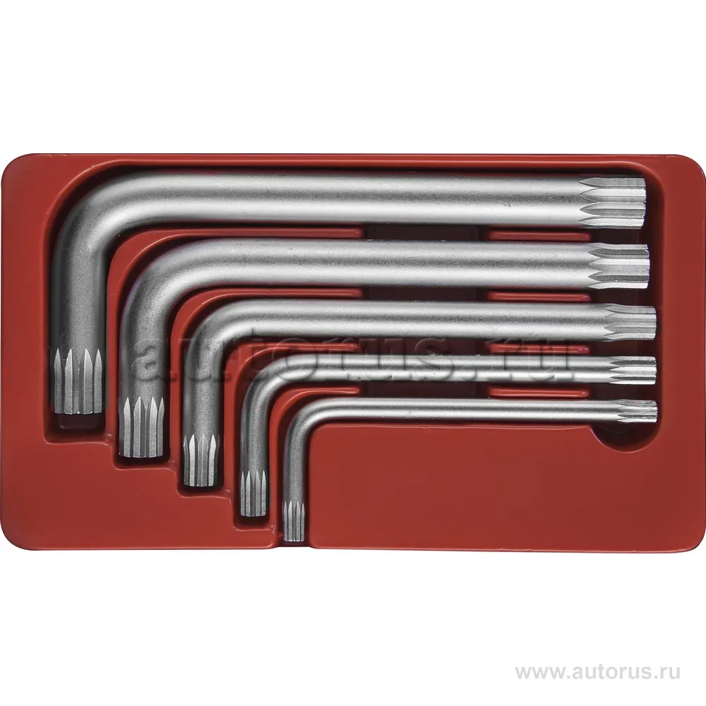 Набор угловых ключей SPLINE М-профиль, М5-М12, 5 пр. JONNESWAY H15M105S