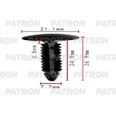 Клипса пластмассовая Ford применяемость: бампер PATRON P371901