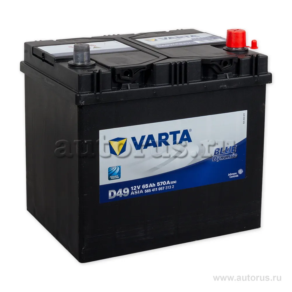 Аккумулятор VARTA Blue Dynamic 65 А/ч обратная R+ D49 225x173x232 EN570 А