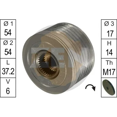 Шкив генератора FIAT 1.3D 05- ERA ZN5440