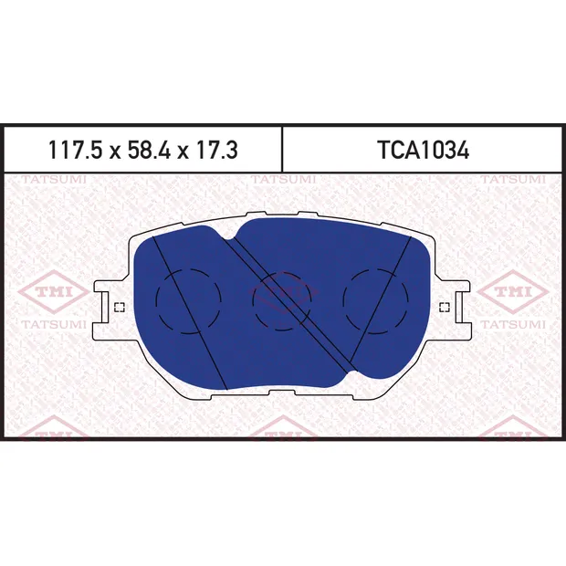 Колодки тормозные дисковые передние TOYOTA Celica/Corolla/Corolla Verso 99-> TATSUMI TCA1034