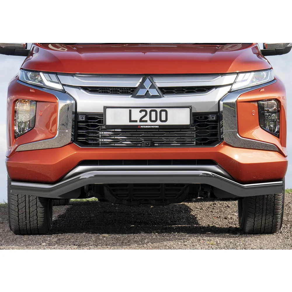 Защита переднего бампера d76 волна Rival для Mitsubishi L200 V 2018-н.в., нерж. сталь, R.4016.004