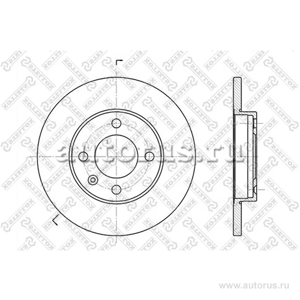 Диск тормозной передний AUDI 80, VW GOLF/PASSAT 1.1-1.8 81> STELLOX 60209933_SX