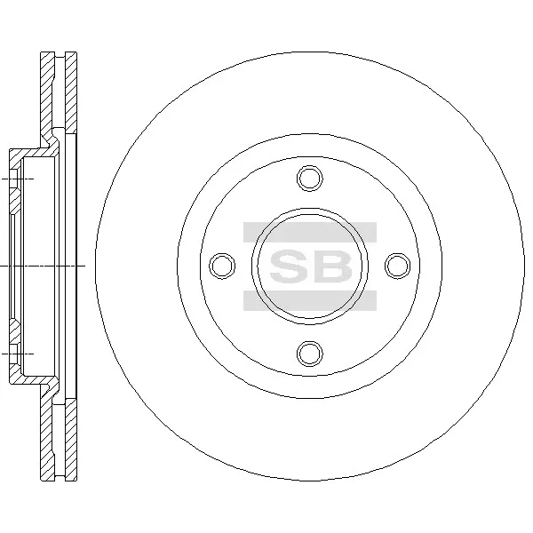 Диск тормозной NISSAN TIIDA C11 SANGSIN BRAKE SD4238
