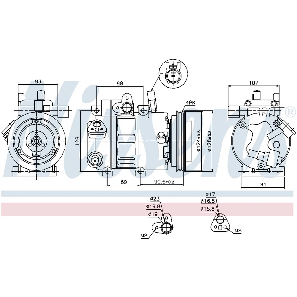 Компрессор кондиционера NISSENS 89273