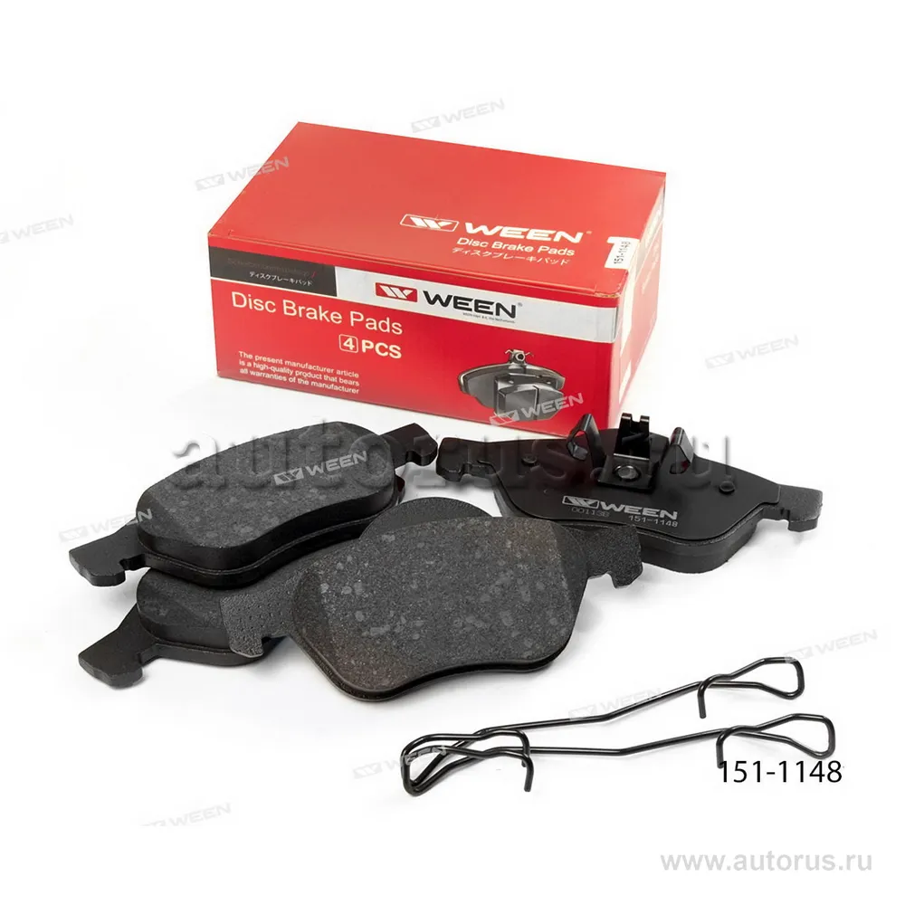 Тормозные колодки дисковые передние RENAULT Megane II,Clio III, Scenic II WEEN 151-1148