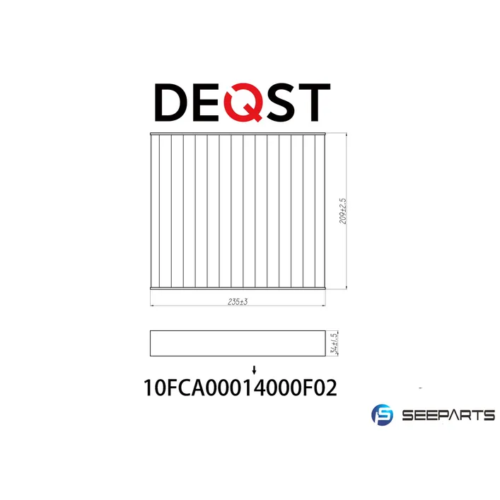 Салонный фильтр. FORD FOCUS II (DAW_) 11.04-12.13,FORD FOCUS II (DA DEQST 10FCA00014000