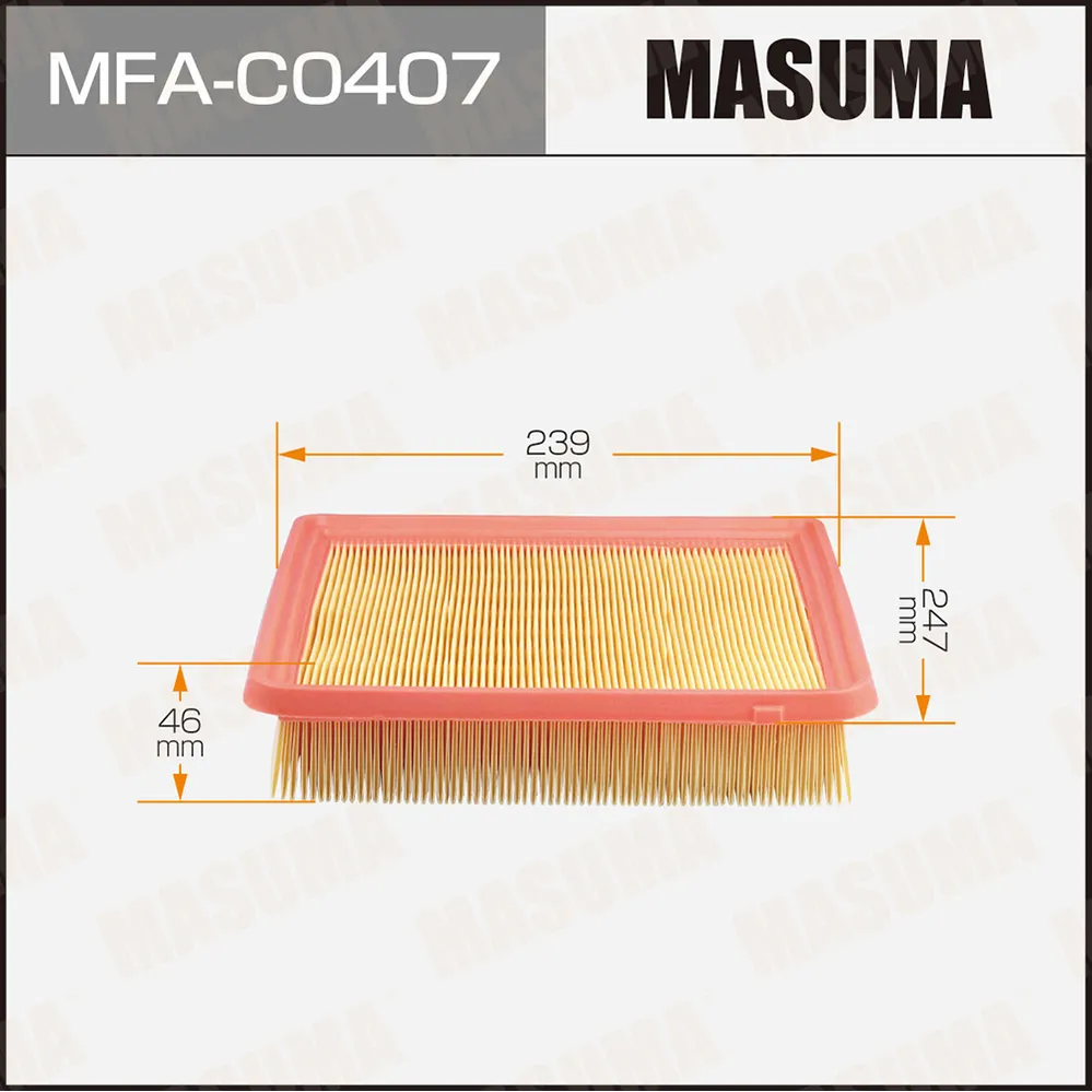 Фильтр воздушный GEELY Coolray SX11 1.5T 19-> MASUMA MFA-C0407