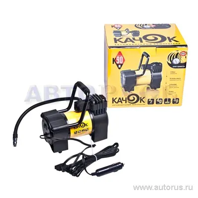 Компрессор 10 Атм. 40 л/мин. 12 А. шланг 3 м. кабель 3 м. 12 В. сумка К90N КАЧОК K90N