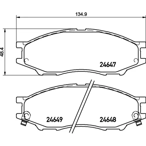 Колодки передние NISSAN Almera Classic 06-> NISSHINBO NP2038