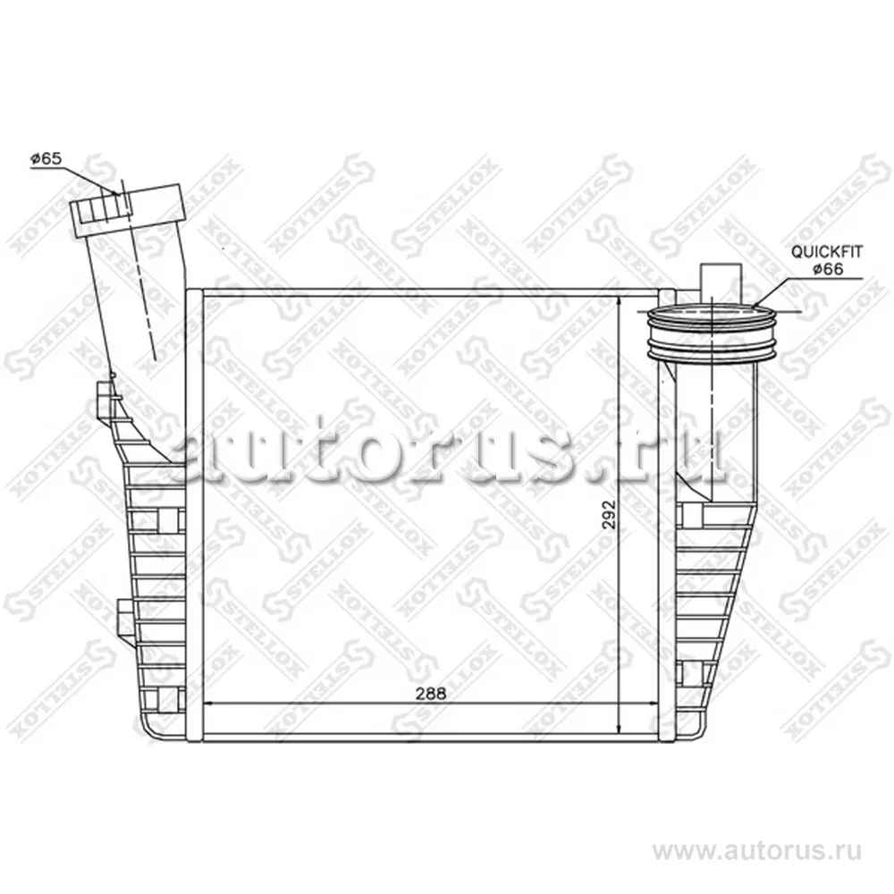 Интеркулер левый VW Touareg 2.5TDi/5.0TDi 02> STELLOX 10-40074-SX