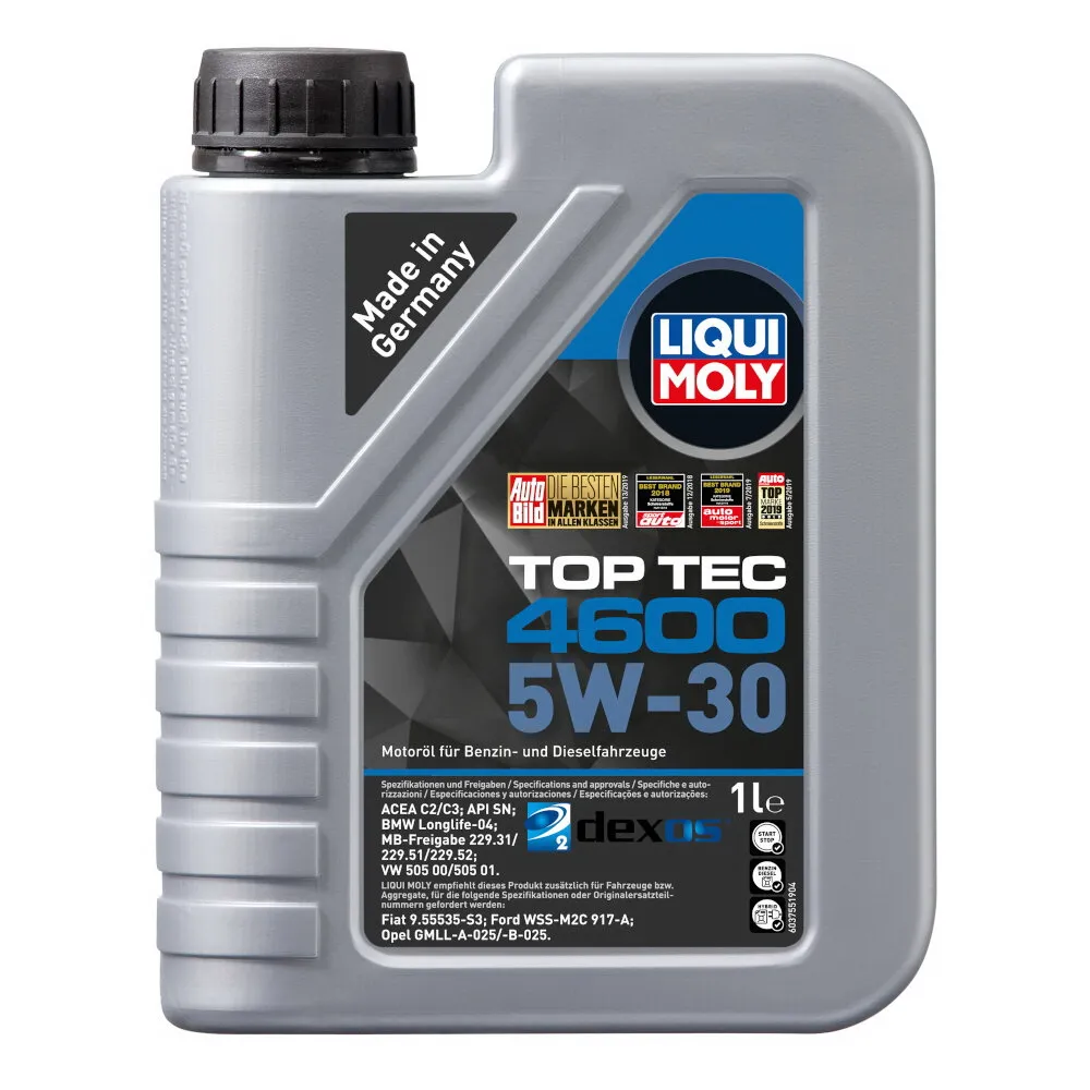 Масло моторное LIQUI MOLY Top Tec 4600 5W-30 синтетическое 1 л  8032 / 2315 / 3755