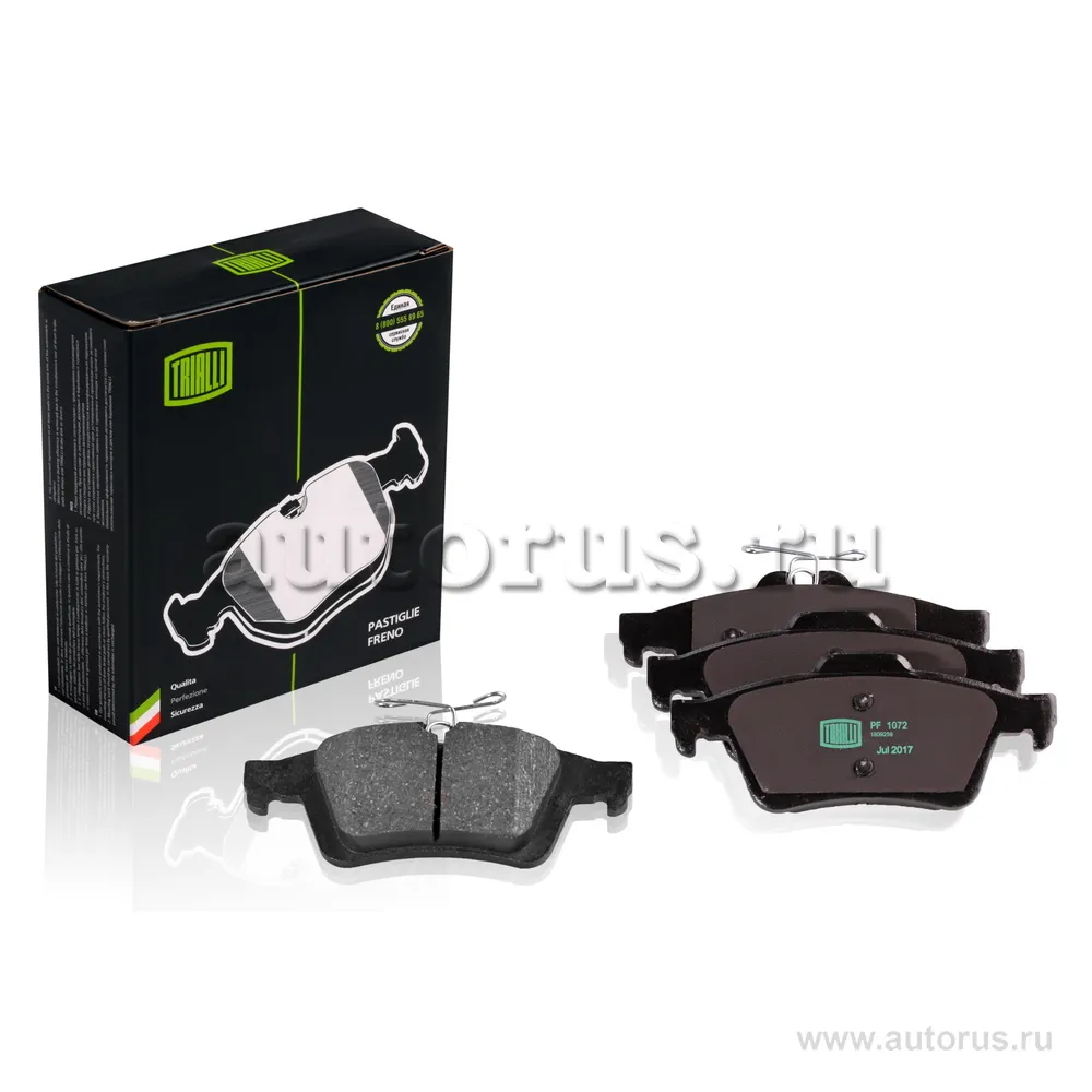 Колодки торм. для а/м Ford Focus II (05-)/Focus III (11-) диск. зад. TRIALLI PF 1072