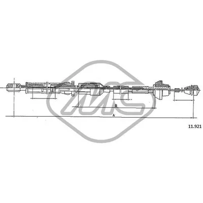 Трос газа FIESTA DIESEL Metalcaucho 81876