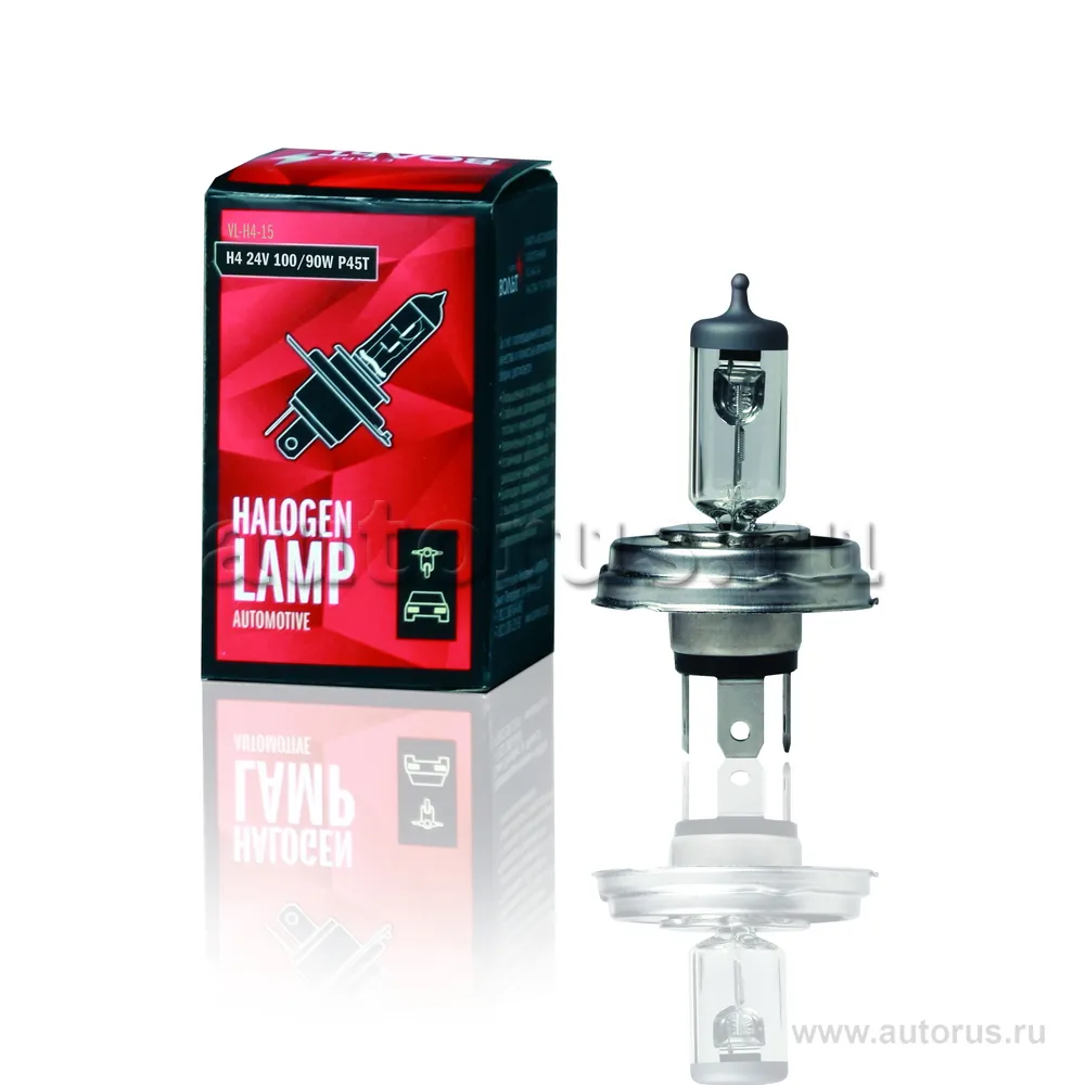 Лампа галогенная H4 24V 100/90W P45T STARTVOLT VL-H4-15