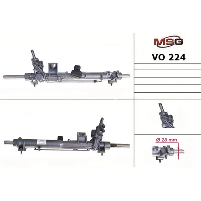Рулевая рейка c ГУР новая Volvo S60 2000-, Volvo C70 II 2006-, Volvo V70 II 2000-2007, Volvo XC70 / MSG VO224