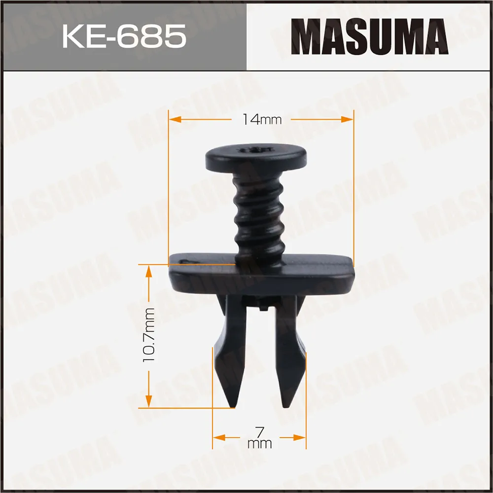 Клипса автомобильная уп.50 MASUMA KE-685