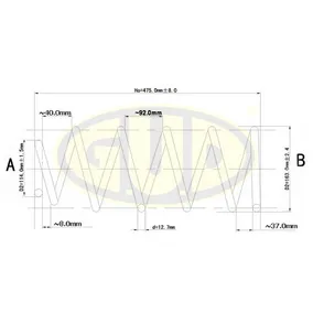 ПРУЖИНА ПЕР Peugeot 406 1.8/2.0/1.9TD 96 G.U.D GCS066721