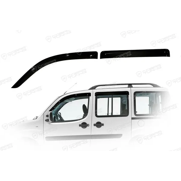 Дефлектора на окна Fiat Doblo Cargo 5d/Doblo Panorama 5d 2009EuroStandard деф.окон Cobra Tuning FE21009