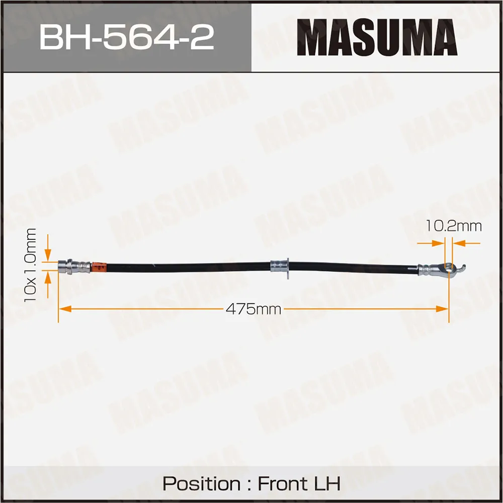 Шланг тормозной передний L DAIHATSU ALTIS MASUMA BH-564-2