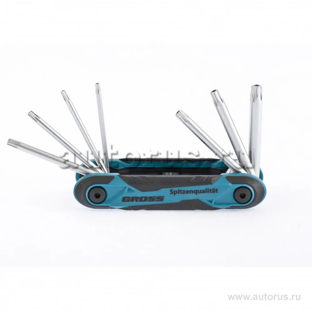 Набор ключей имбусовых Tamper-Torx, складные, 8 шт, CrV Gross 16413 GROSS 16413