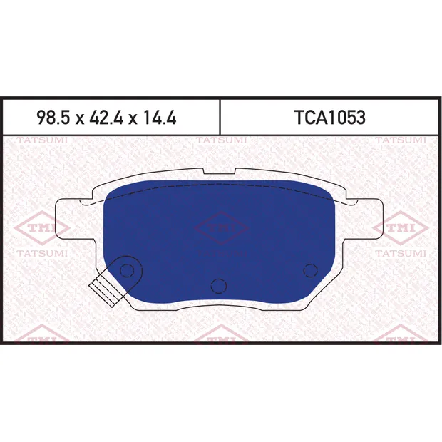 Колодки тормозные дисковые задние TOYOTA Corolla/Auris/Verso/Prius 07-> TATSUMI TCA1053