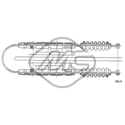 Трос ручника 124 SPYDER Metalcaucho 81267