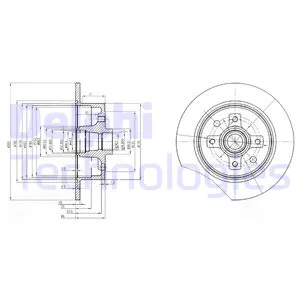 Диск тормозной задний DELPHI BG2571