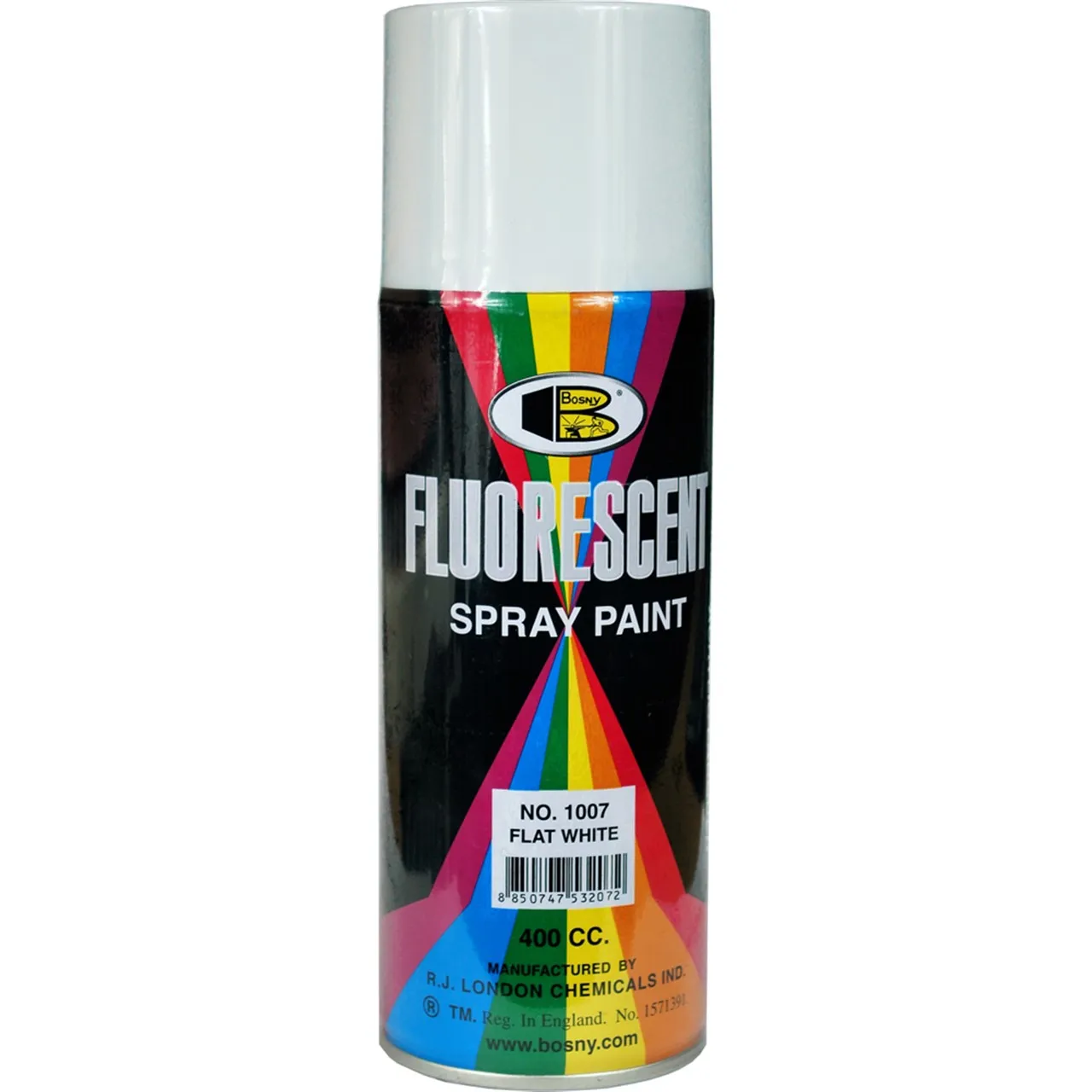 Акриловая аэрозольная краска белый матовый , 520 мл, 300гр Bosny 1007