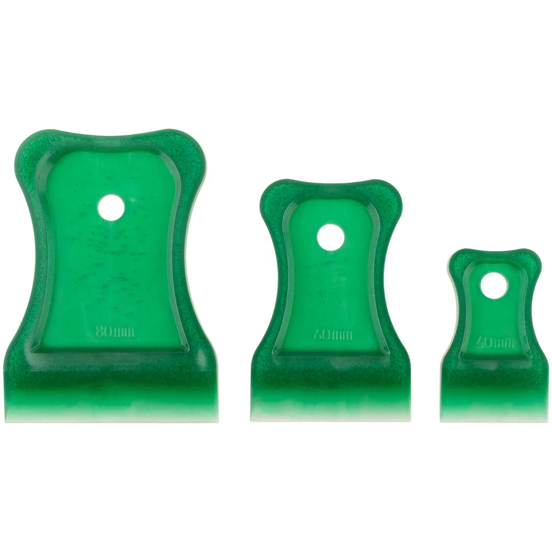 Шпатели, мягкий пластик, 40/60/80 мм, набор 3 шт., цветные KУРС 06881