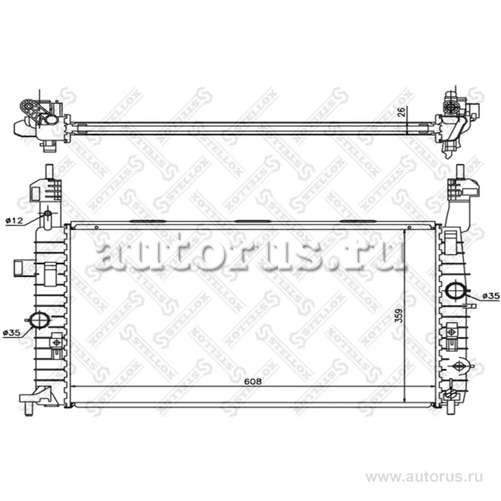 Радиатор Opel Meriva 1.4-1.8 03 STELLOX 1025351_SX