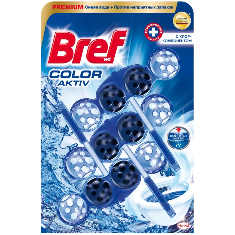 Блок для унитаза Bref хлор-компонент, 3х50г 1738806