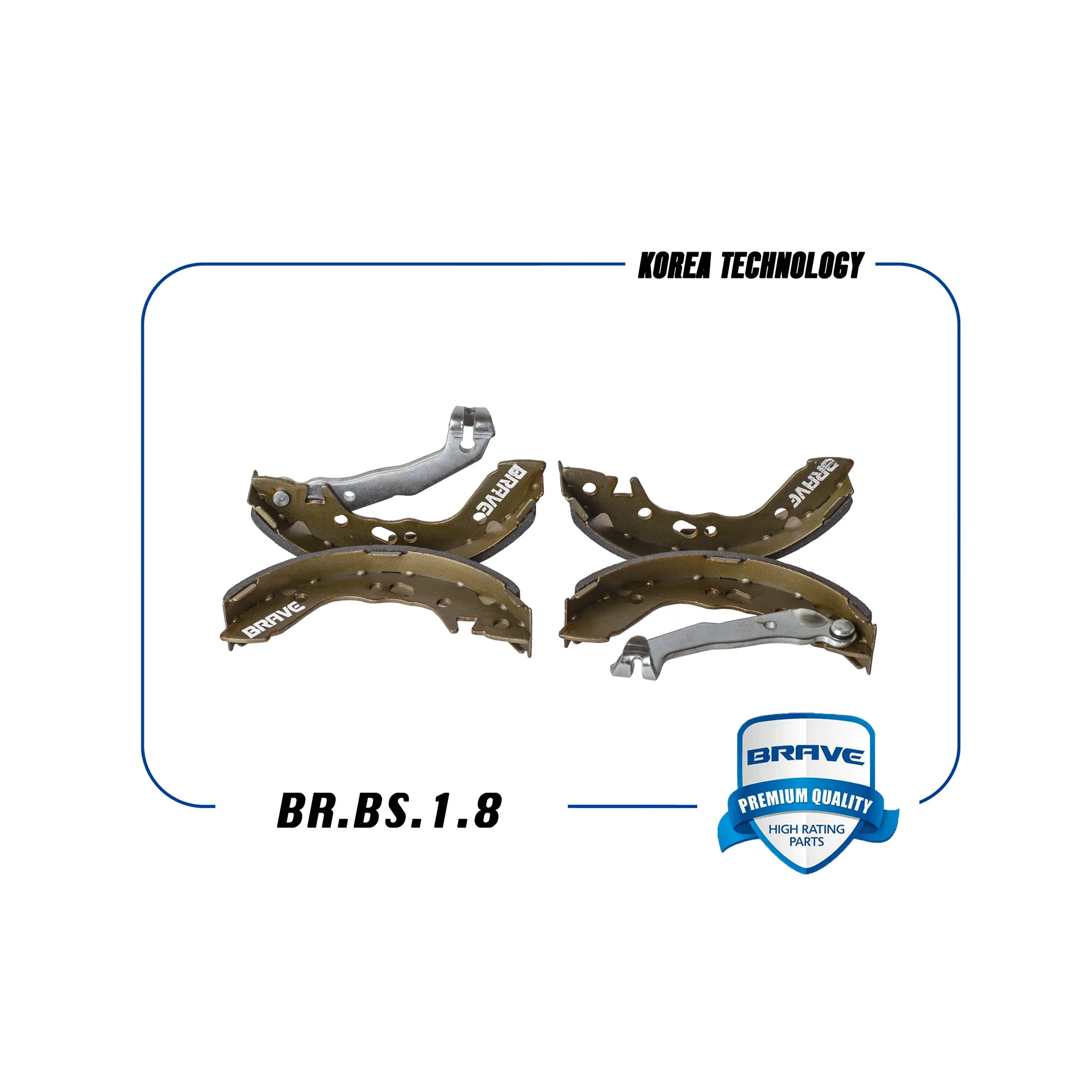 Колодка тормозная задняя 58305-22A01 BR.BS.1.8 Hyundai Accent I 94-04,Getz 180x31, с рычагом